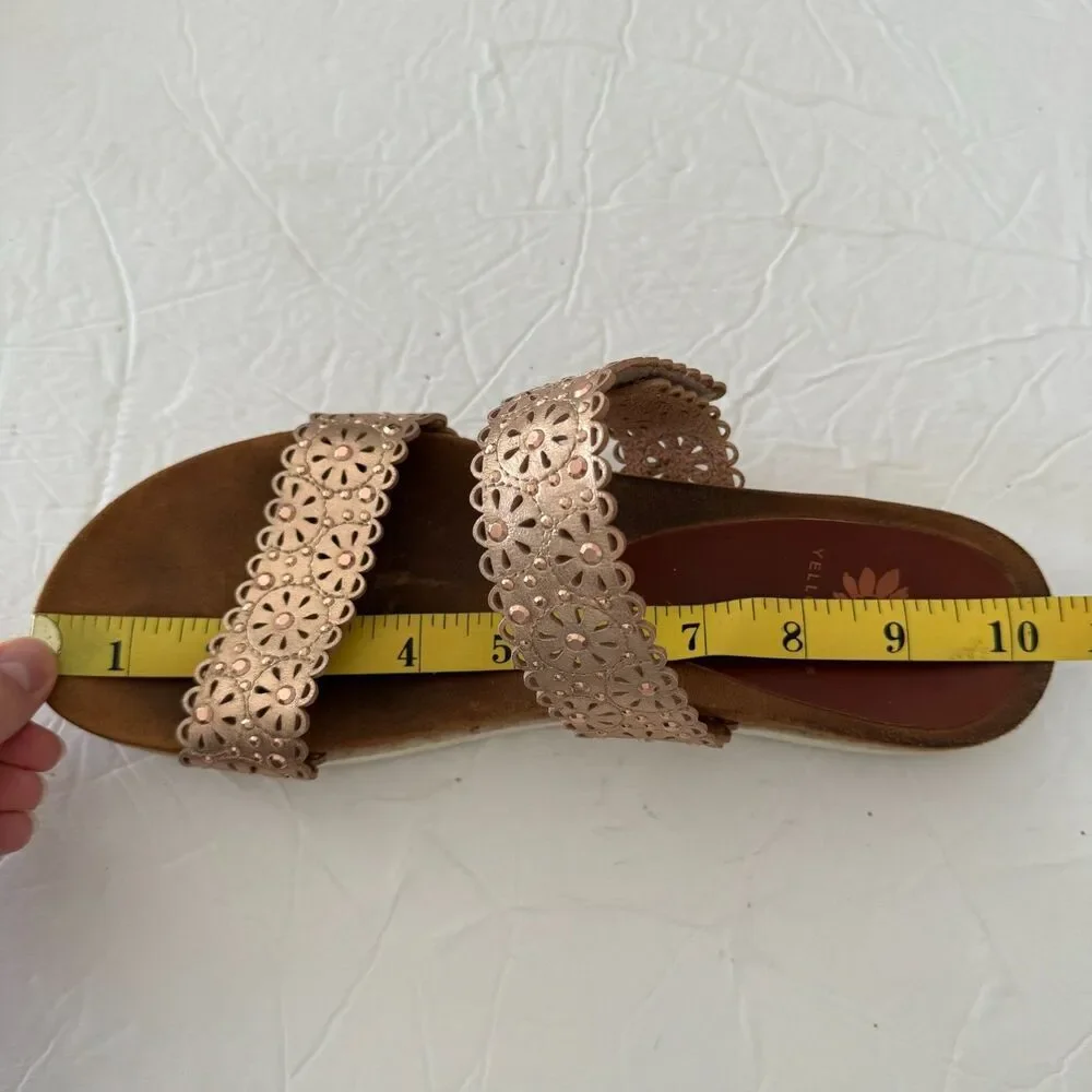Yellow Box Sandal Mahala Flat Rosegold Comfort Strappy Adjustable Women sz 8.5 - Picture 11 of 11